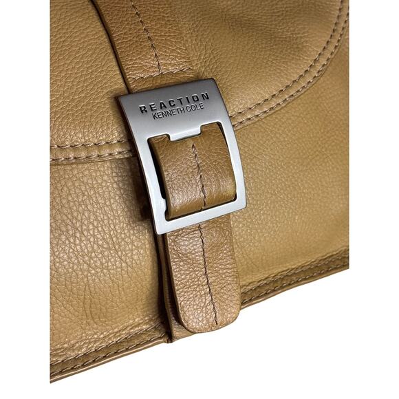 Kenneth Cole Reaction Camel Leather Shoulder Bag - Picture 7 of 15